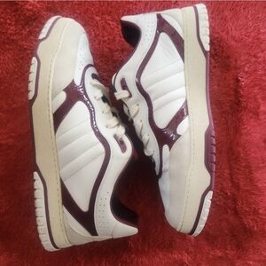 ​Gucci Screener Leather Low-Top Sneakers White/Burgundy/Web Size 14.5 G